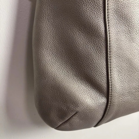 Coach Pewter Leather Scout Hobo Handbag Tote - Picture 7 of 12